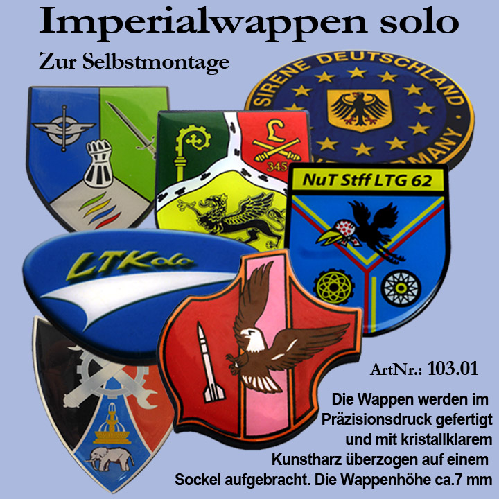 Imperial Solowappen und Wappeneinlagen