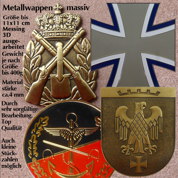 Massive Metallwappen von Schurig Geschenkartikel Bellheim